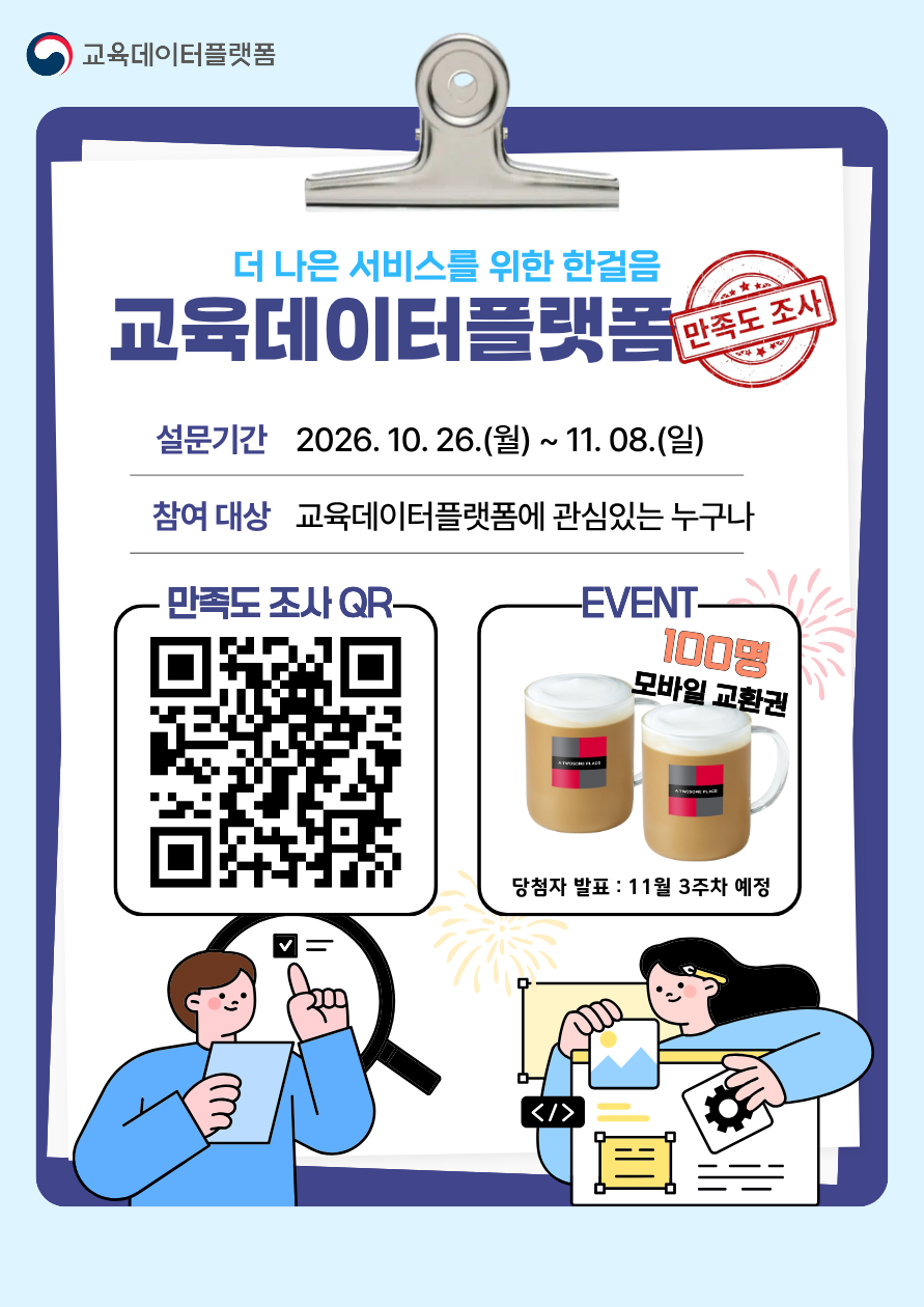 유치원알리미 교육데이터통계 만족도 조사